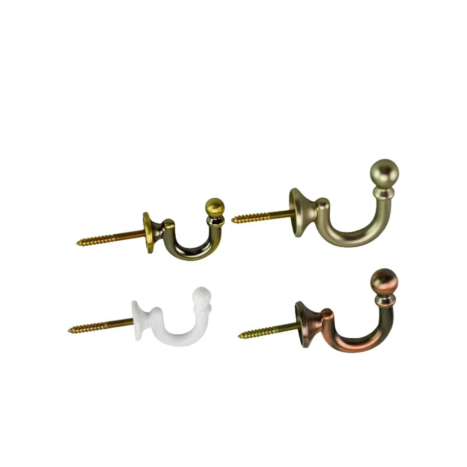 Juyi Factory Home Decor Aluminium Alloy Curtain Rod Tieback Holdbacks Useful Accessory Hanger Hooks