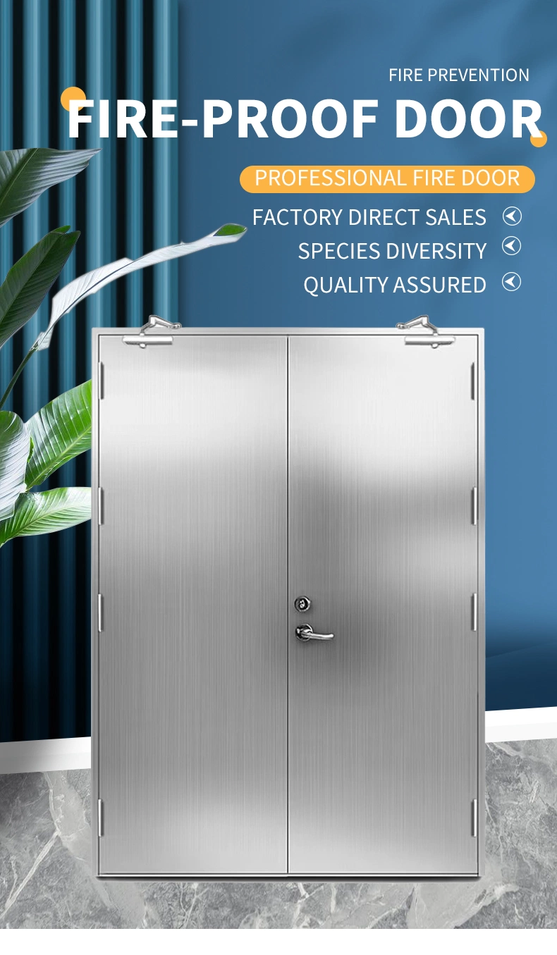 Best Quality Bristol Fire Resistant Door Rating of 120min Double Door Fire Rated White 34 Inch Fire Rated Steel Insulated Door