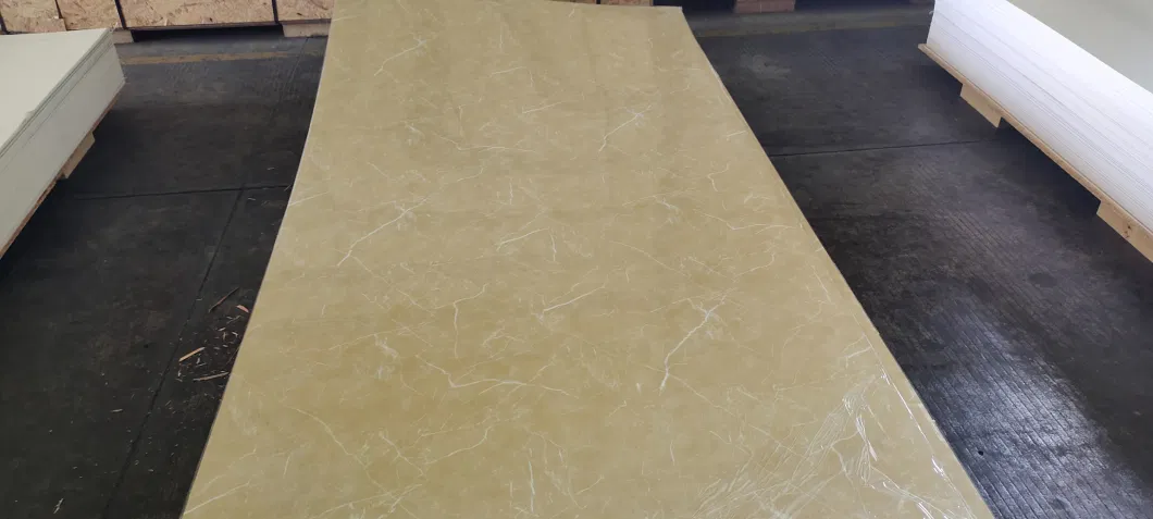 Customizable UV Coated PVC Plastic Faux Marble Stone Spc Laminate Sheet