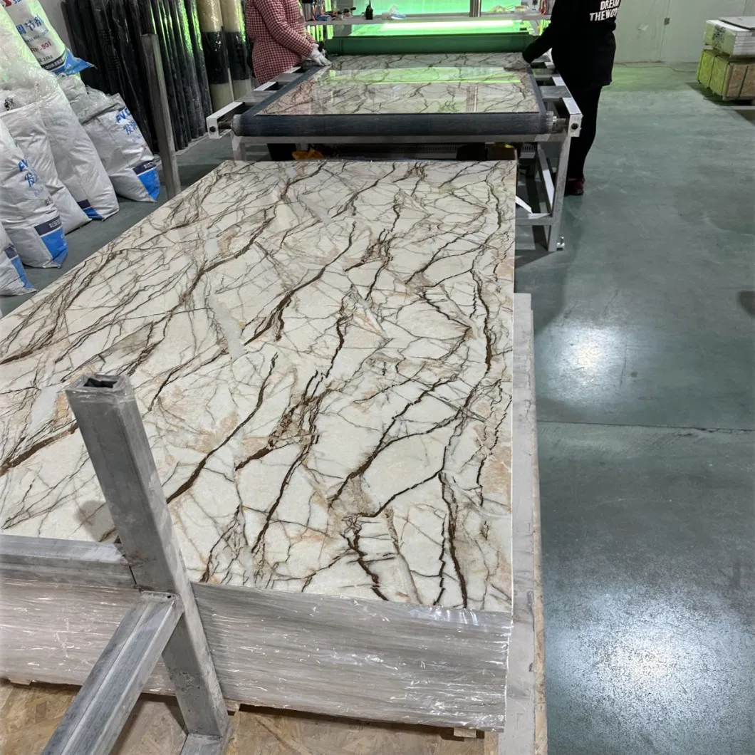 Customizable UV Coated PVC Plastic Faux Marble Stone Spc Laminate Sheet