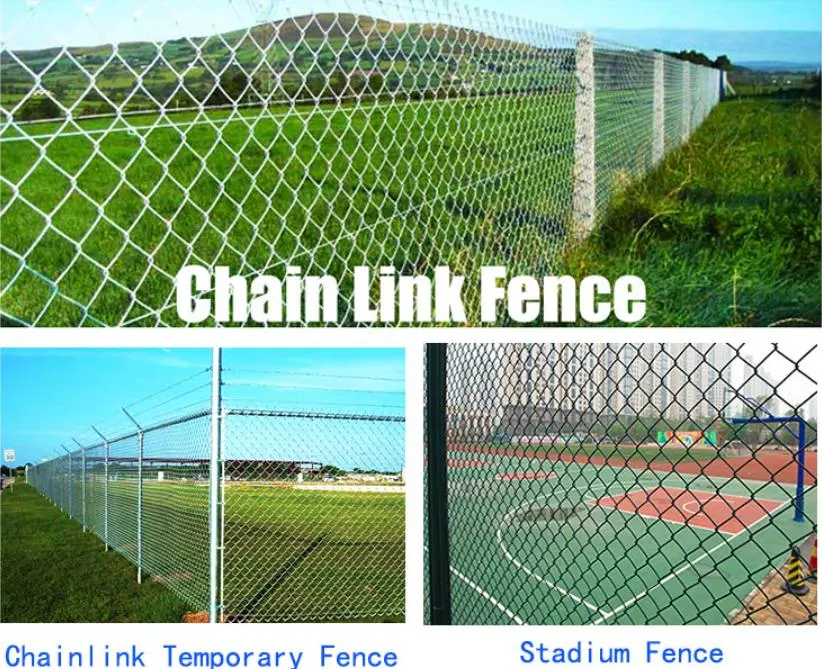 6X6 Galvanized PVC Coated Chain Link Fence Temporary Panels