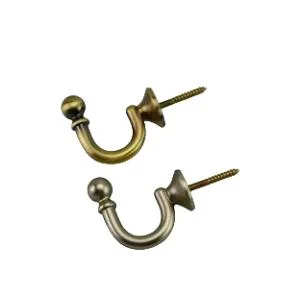 Juyi Factory Home Decor Aluminium Alloy Curtain Rod Tieback Holdbacks Useful Accessory Hanger Hooks