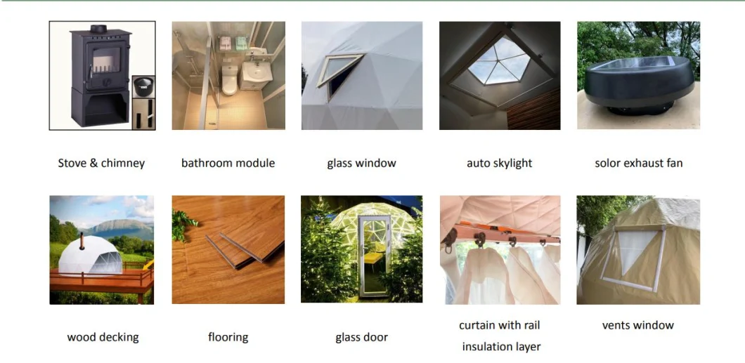 New Style Transparent Dome Geodesic Dome Clamping Tents with Water-Proof UV Resistant Fire Retardant