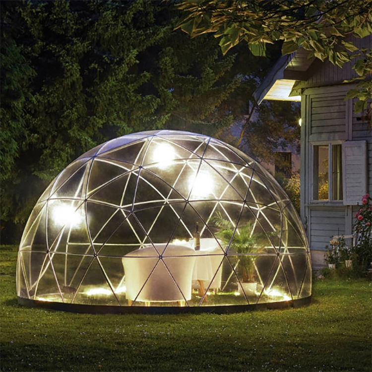 New Style Transparent Dome Geodesic Dome Clamping Tents with Water-Proof UV Resistant Fire Retardant