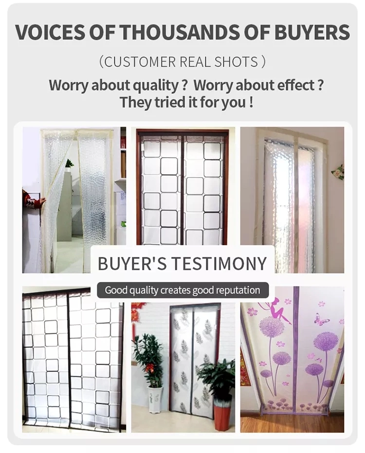 Windproof Thermal Insulation Transparent Plastic EVA Magnetic Door Curtain