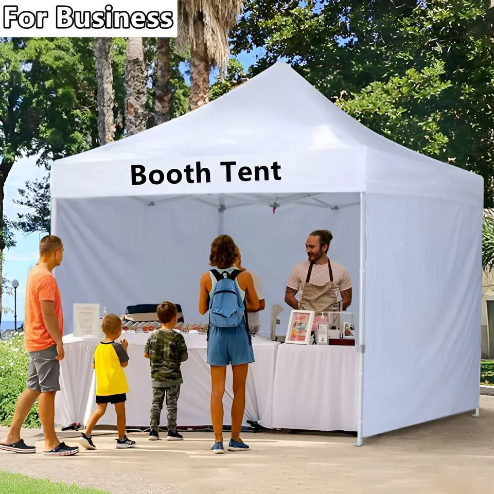 Industrial Commercial Gazebo Pop up Tent 10X20 FT with Custom Sidewalls Outdoor Promotional Trade Show Tent 20X10 FT