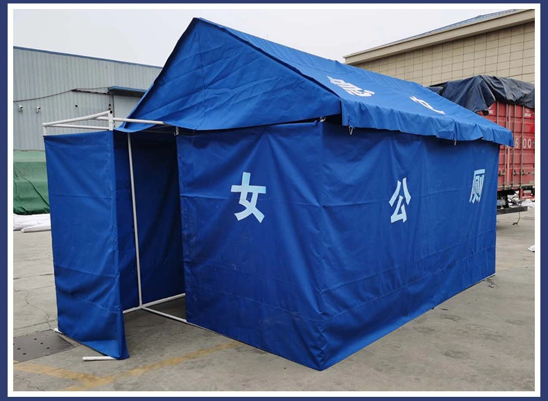 China Relief Tent 1 Fireproof Tarpaulin Waterproof 20 Person Tents with Toilet Size, Lettering, Colour, Customised Tents for Disaster Relief