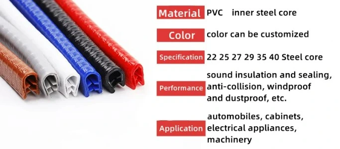 Flexible PVC U Channel Rubber Gasket Edge Trim