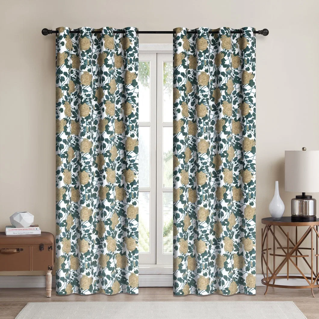 Luxury Decorative Printed Hotel Curtain France Velvet Curtains Wholesale Blackout Window Curtains