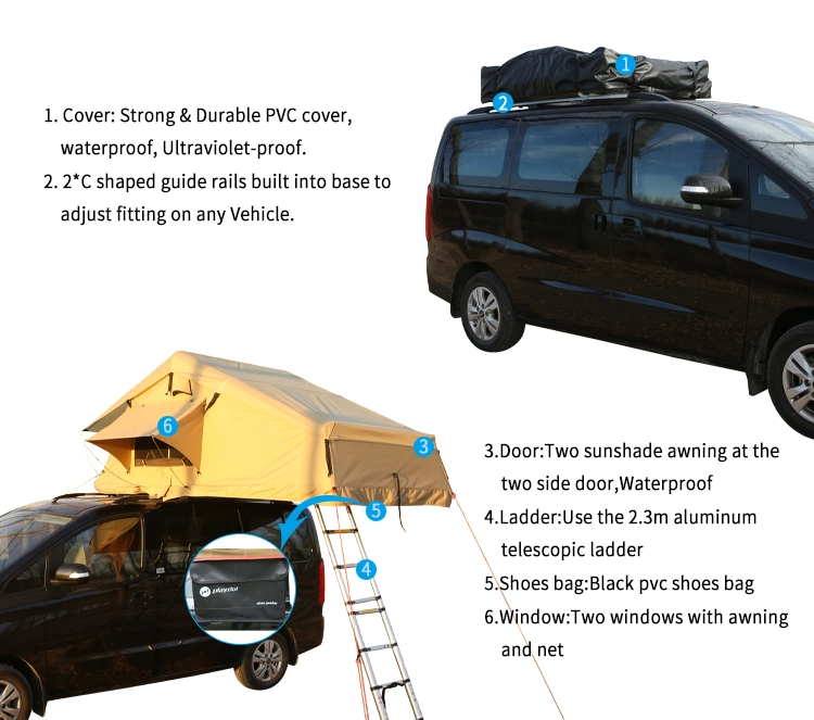 4WD off Road Light Weight Outdoor Car Tent for Camping