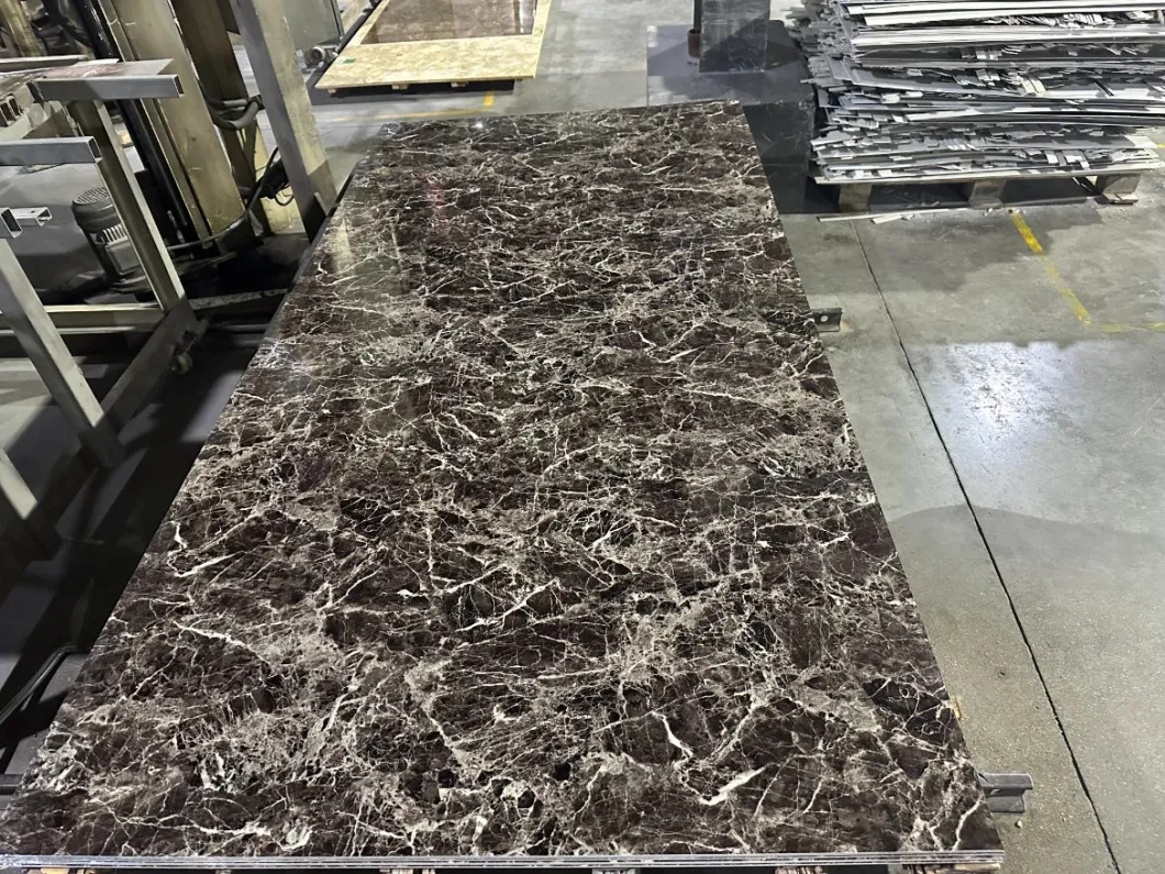 Customizable UV Coated PVC Plastic Faux Marble Stone Spc Laminate Sheet