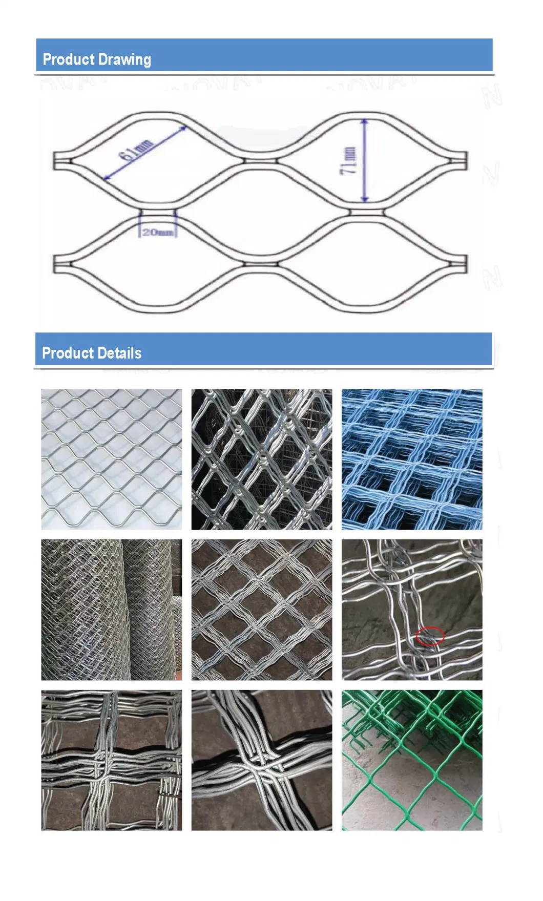 Hot Sale Beautiful Grid Mesh/ Wire Mesh Grid Panel in China/Hebei