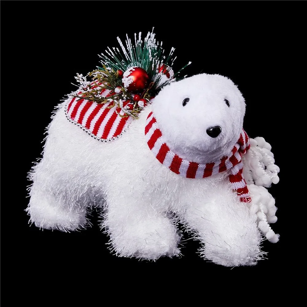 Orso polare Bianco Furry Natale decorazione Orso polare Natale decorazione