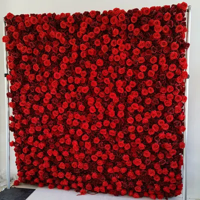  Яркие Apyrous не было снято интерьер 8X8 цветы на стене красного цветов свадебные стены шторки пампасов цветочного искусства сверните на стену