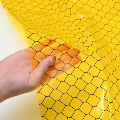 Чистая комната Промышленная работа Черный сетка Honeycomb Mesh Clear Antistatic ESD ПВХ-завеса