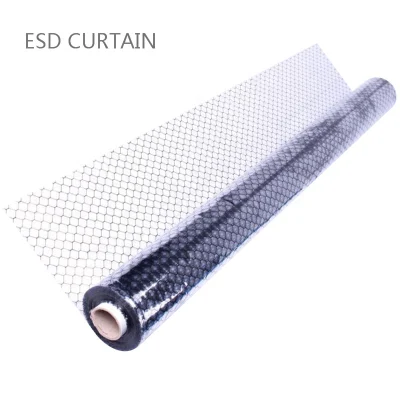 Чистой комнате ESD ПВХ сетка сетке Anit-Static шторки шторки 1,37 m*30m*0,3 мм прозрачные антистатической шторки