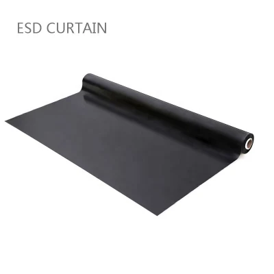 Чистой комнате ESD ПВХ сетка сетке Anit-Static шторки шторки 1,37 m*30m*0,3 мм прозрачные антистатической шторки