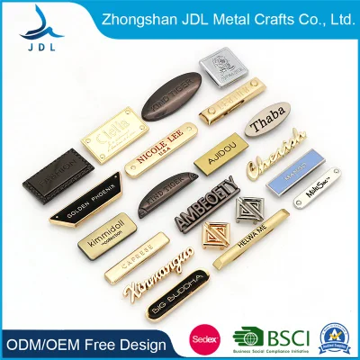  заводская цена Горячие продажи Custom высокое качество различные конструкции одежда Тканые металлические этикетки для одежды