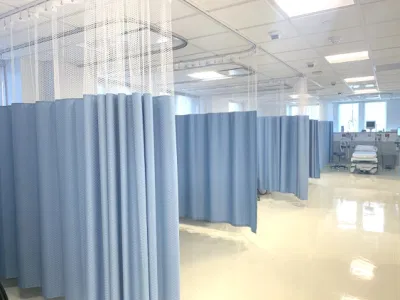  Горячая продажа колебания складывания раздел больницы шторы Anti-Bacterial медицинской больницы, используя кубический включенный шторы
