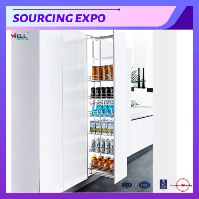  Высокая Wellmax глубокую амортизирующий буфер кабинета корзину регулируемый Soft-Closing выдвижной ящик для черной металлургии Ultra-Large кухня возможностей аппаратного обеспечения блока управления высокое