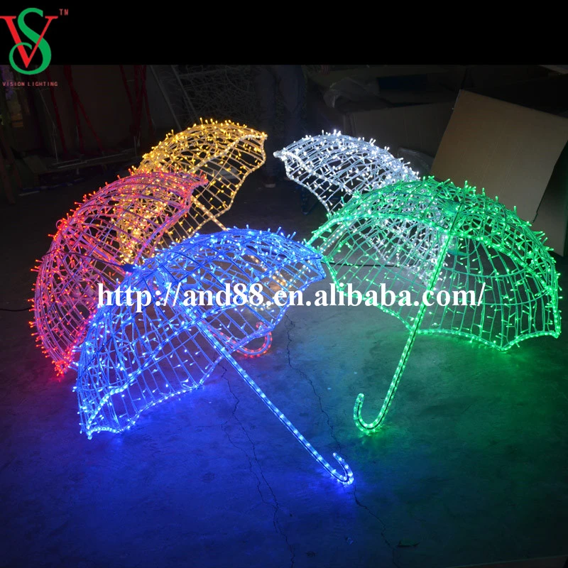 New Style Outdoor LED Hanging Umbrella Decoration Light