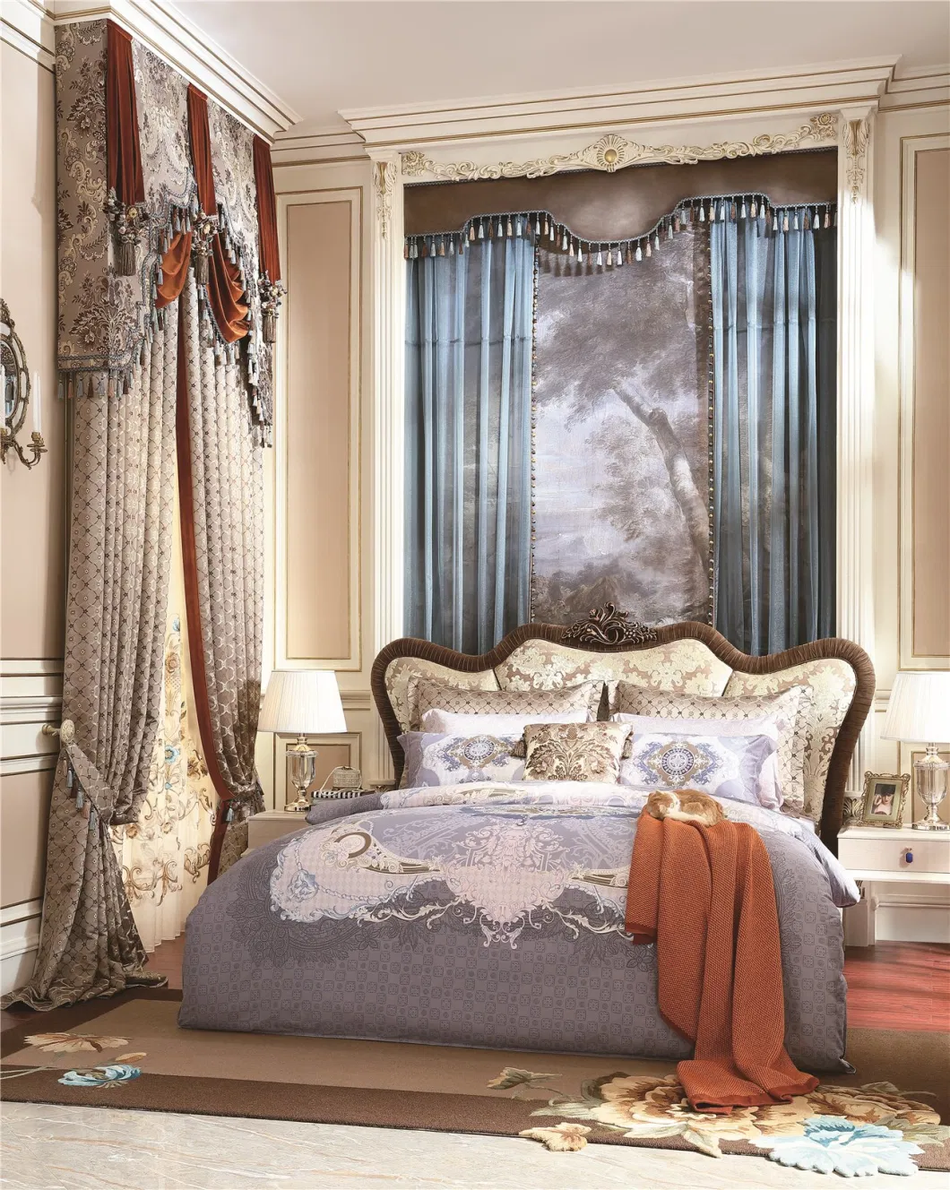 Hot Sale Luxury Fold Curtain Styles for Dubai Curtain Luxury Curtain for Room