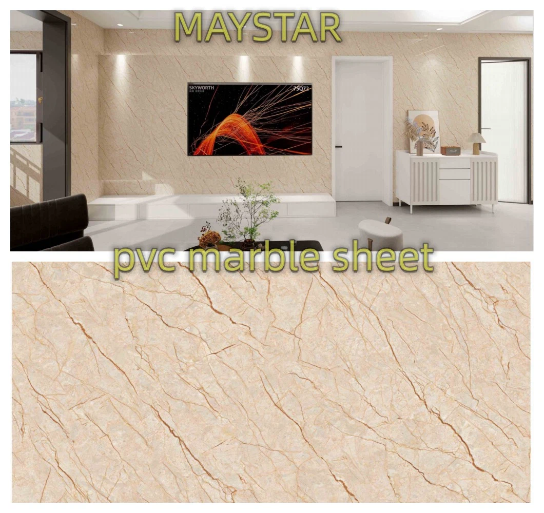 Different Patterned Flexible Waterproof Factory Wholesale Price Artificial Marble Plastic PVC Marble UV Sheet