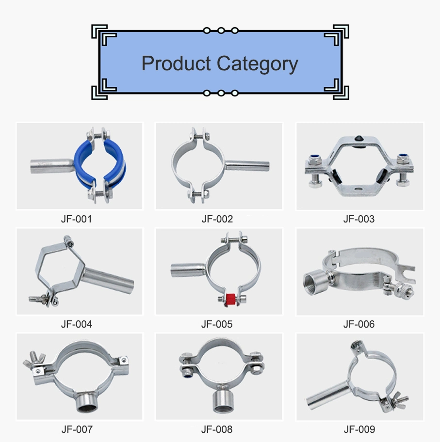 Sanitary Stainless Steel SS304 Hex Pipe Holder Hexagon Hex Pipe Hanger