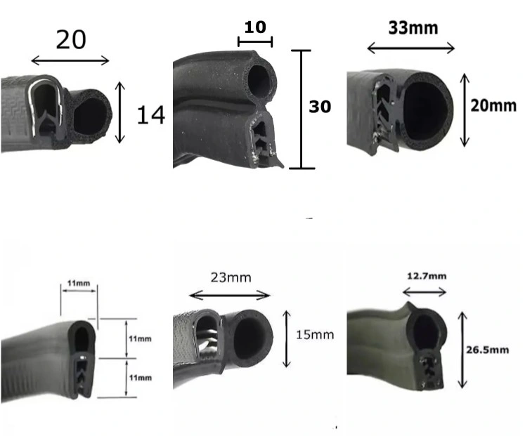 Flexible PVC U Channel Rubber Gasket Edge Trim