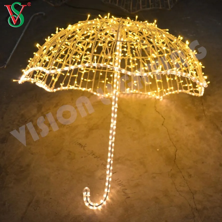 New Style Outdoor LED Hanging Umbrella Decoration Light