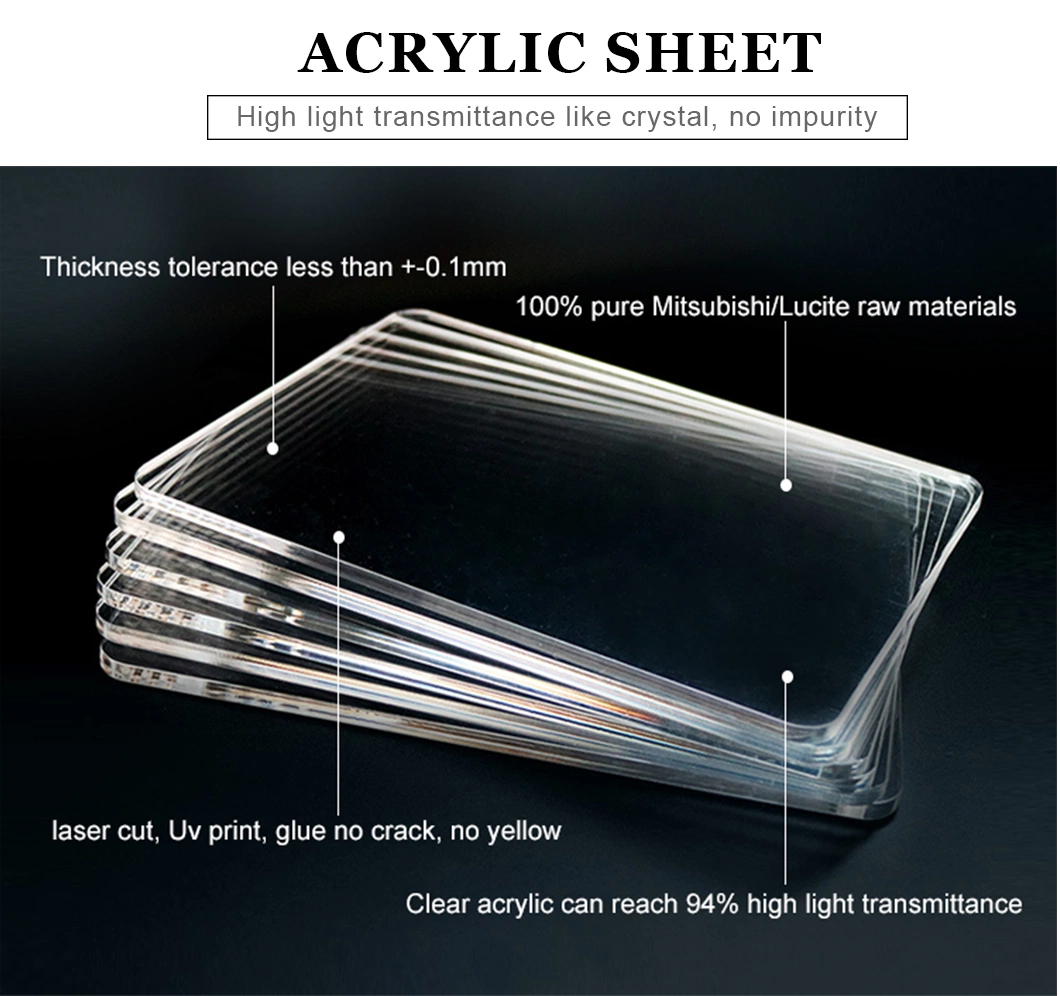 Jinbao China Factory Lucite Acrylic Unbreakable Flexible Iridescent 1.8mm 2mm Thin Acrylic Plastic Sheet for Advertising