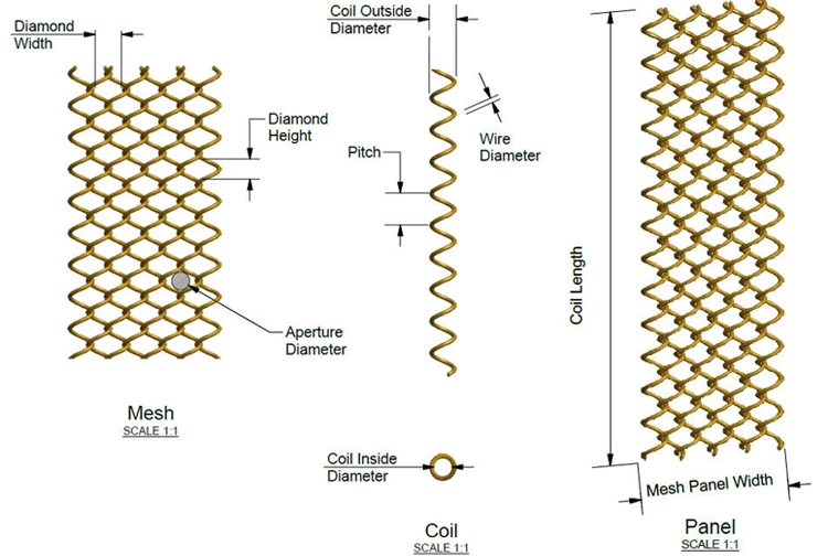 Flexible Fireproof Stainless Steel/Aluminium Metal Mesh Curtain