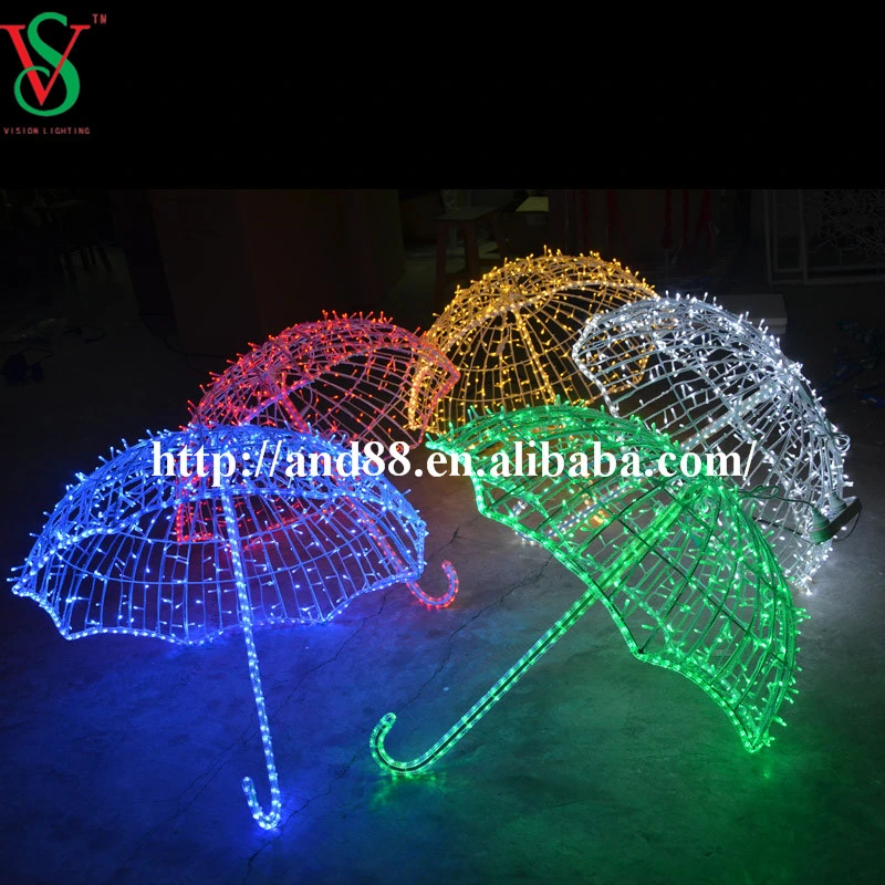 New Style Outdoor LED Hanging Umbrella Decoration Light