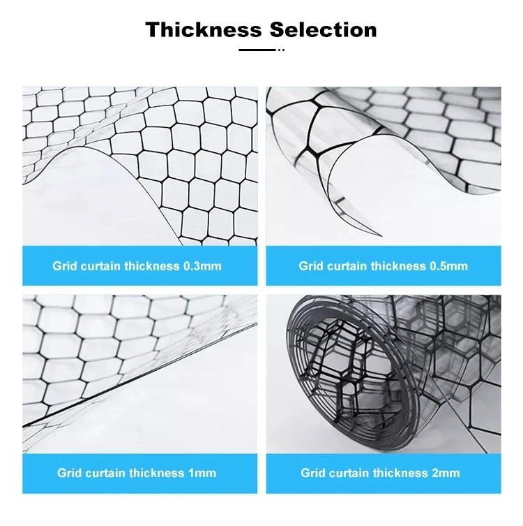 Anti Static ESD Transparent PVC Carbon Printed Grid Curtain