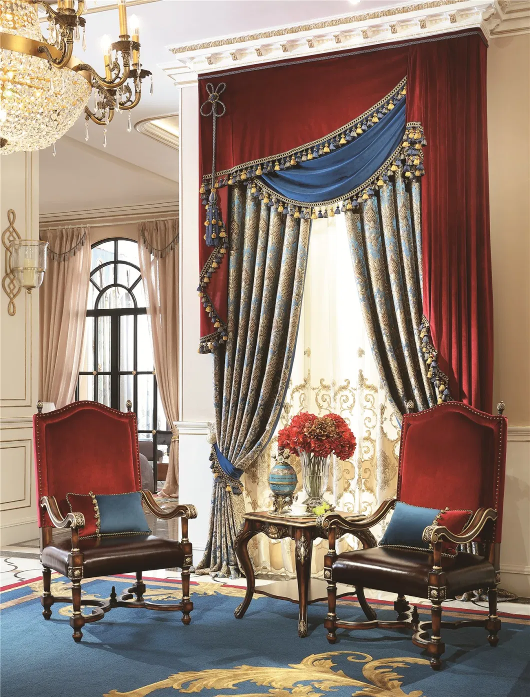 Hot Sale Luxury Fold Curtain Styles for Dubai Curtain Luxury Curtain for Room