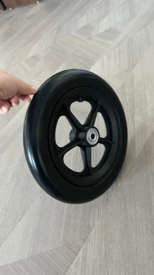 12*2 Inch PU Foam Smooth Replacement Tire and Wheel, Wheelchair Casters