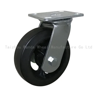 6 Inch Best Price Rubber Swivel Caster with Side Brake