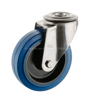 200mm Swivel Locking Elastic Rubber Heavy Duty Castor Wheel