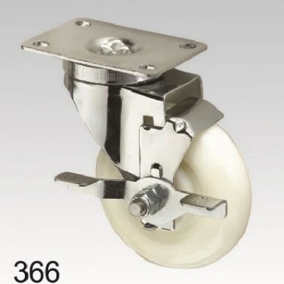 White Nylon Heavy Duty Industrial Swivel Caster