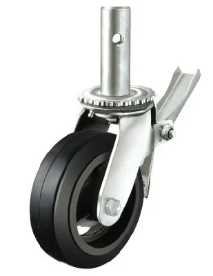 Kex5-H15 Movale Scaffolding Series Black Rubber Caster Wheel for Movale Scaffolding