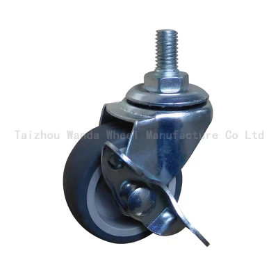 5 Inch Medium Duty Steel PU Caster with Double Brake