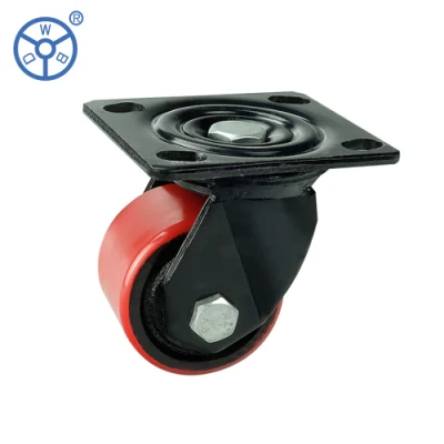 Wbd 3 Inch 500kg High Load Low Profile Casters Iron PU Wheel Small But Heavy-Duty Business Machine Castor for Furniture and Equipment
