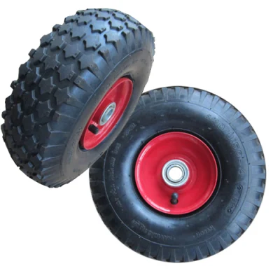 4.10/3.50-4 Heavy Duty Pneumatic Rubber Trolley Wheels Wholesale Garden Carts Wheel