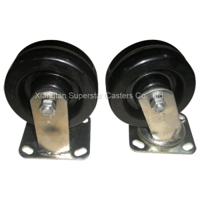 Solid Caster Wheel with Roller Bearing for Material Handling