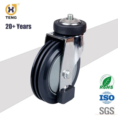 OEM Swivel Shopping Cart Castor Patent Trolley Replacement Wheel Two Dish 5 Inch Elavator Caster