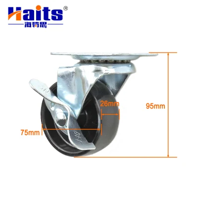 Rubber Swivel Office Chair Caster Furniture Castor Caster Wheel Light Duty Small Plastic Home Office Style