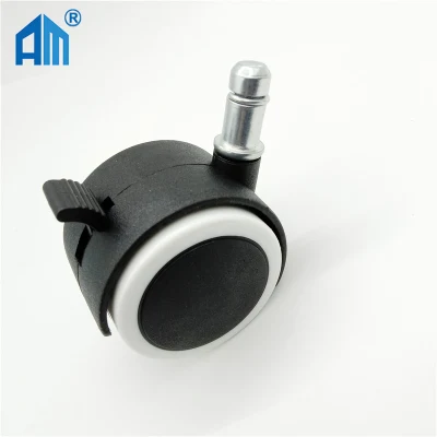 Small Furniture Caster White Black Color Polypropylene Caster