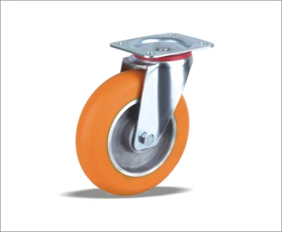 4&quot;5&quot;6&quot;8&quot; Inch Heavy Duty Loading Polyurethane Material Swivel Industrial Rubber Caster Trolley Cart Wheels