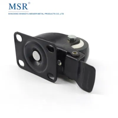 High-Yield M52*35-50 Flange Mount Casters with Brake for T Slot Aluminium Profile Cart CNC Machine Furniture Cabinet Table
