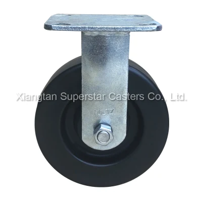 6in 8in Trash Container Heavy Duty Swivel Rigid Plastic Castor Wheels